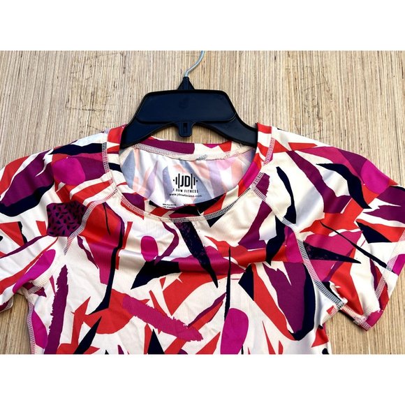 J. Dow Fitness - Women's Abstract Print Sports Crop Top - Extra Small - Picture 10 of 11